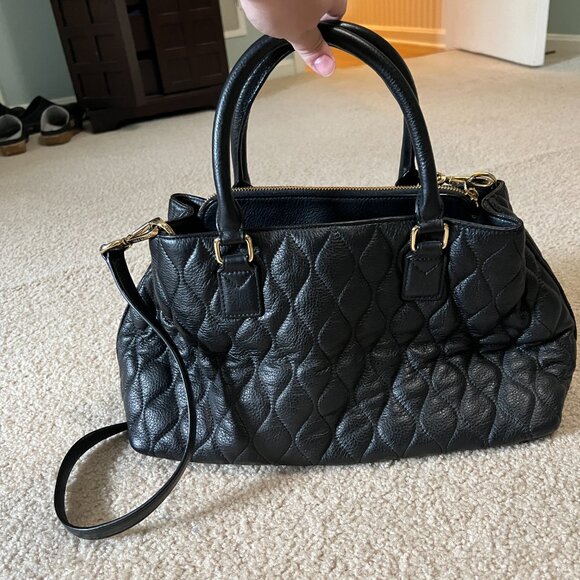 Vera Bradley Quilted Emma Satchel Bag, Black - Picture 10 of 10